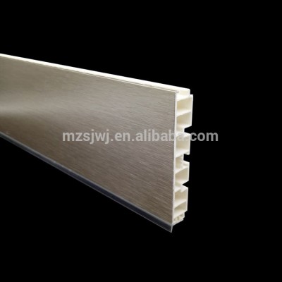 100mm Waterproof Silver Pvc Kitchen Cabinet Skirting Board